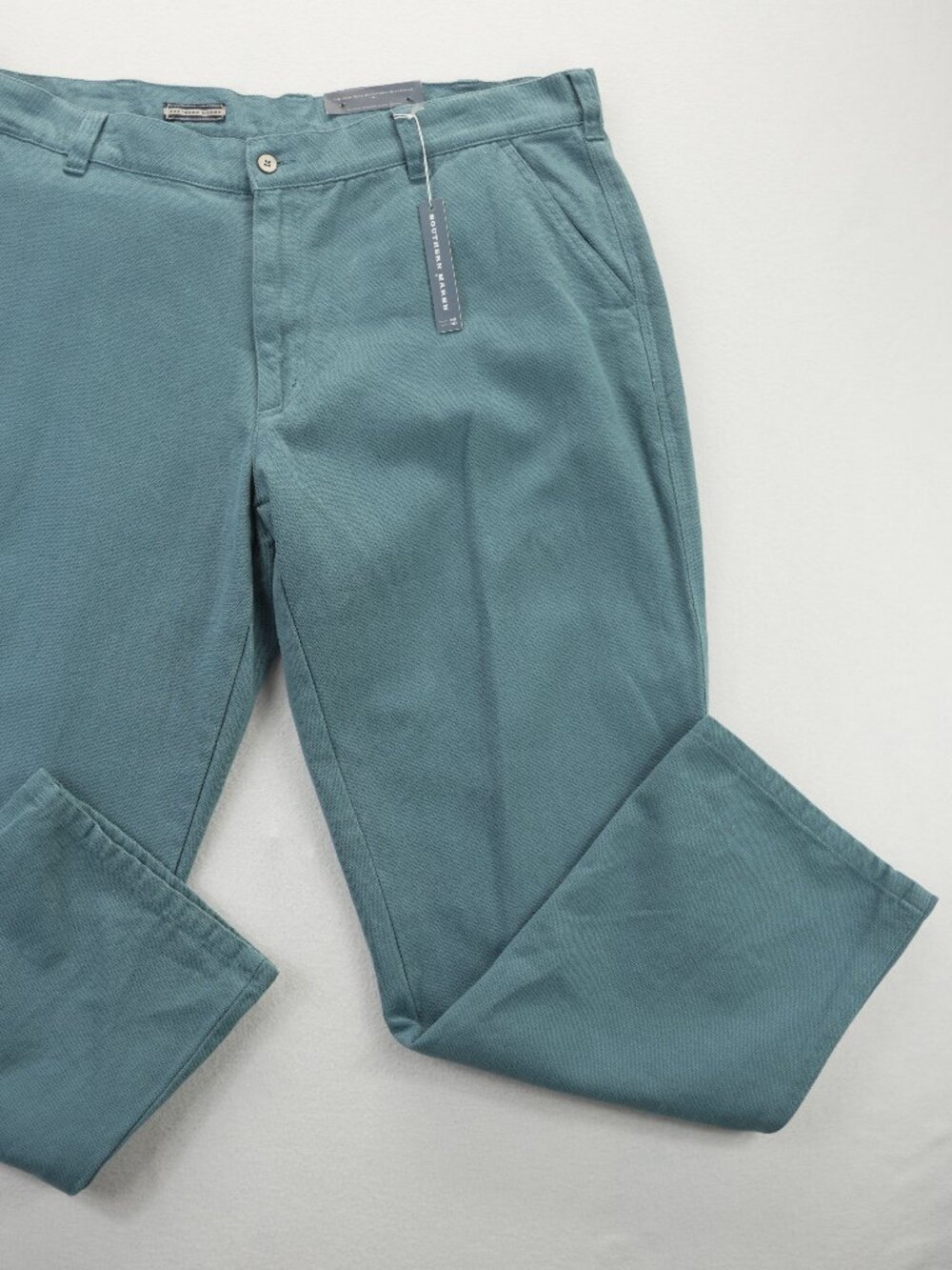 NWT Southern Marsh Ranch Canvas Blue Wide Leg Cotton 38x30 Pants Preppy Chino